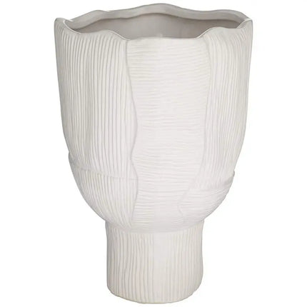 Hansville Matte White 13 1/2" High Decorative Vase Studio 55D
