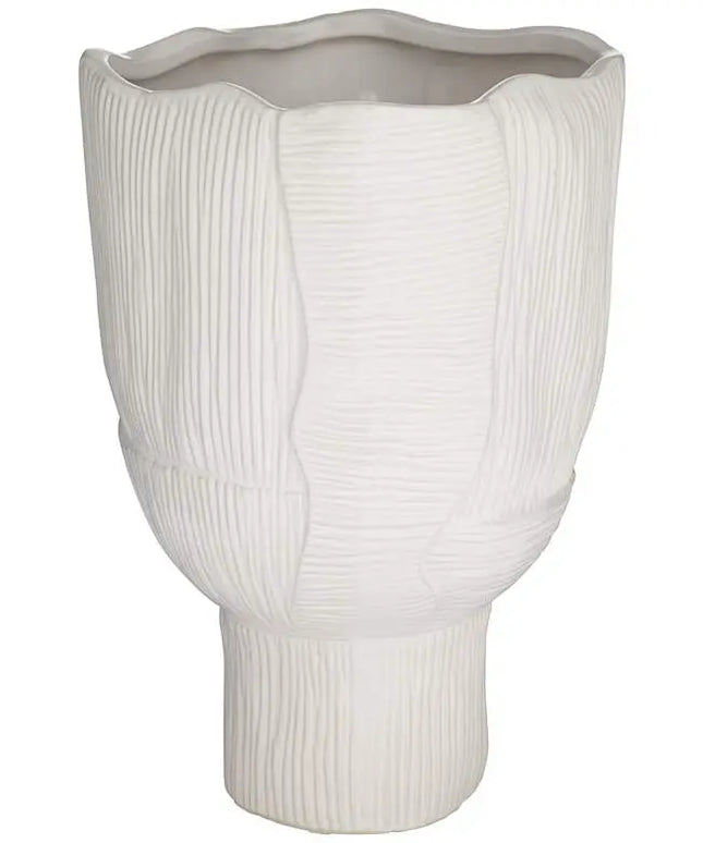 Hansville Matte White 13 1/2" High Decorative Vase Studio 55D