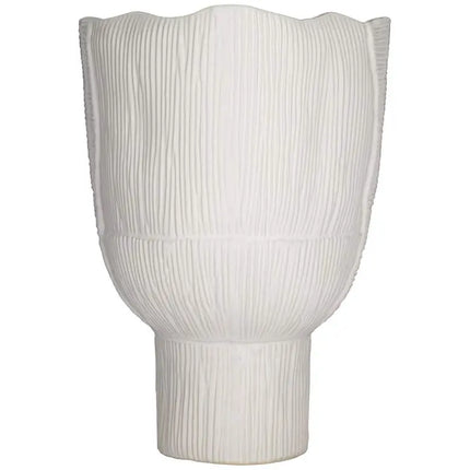 Hansville Matte White 13 1/2" High Decorative Vase Studio 55D