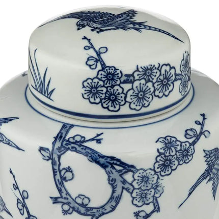 Heather Blue and White 3-Piece Ceramic Decorative Jar Set Dahlia Studios