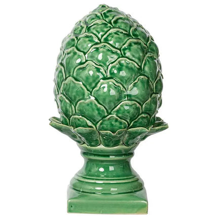 Helsa 12 1/4"H Green Blooming Artichoke Ceramic Sculpture Vienna Full Spectrum