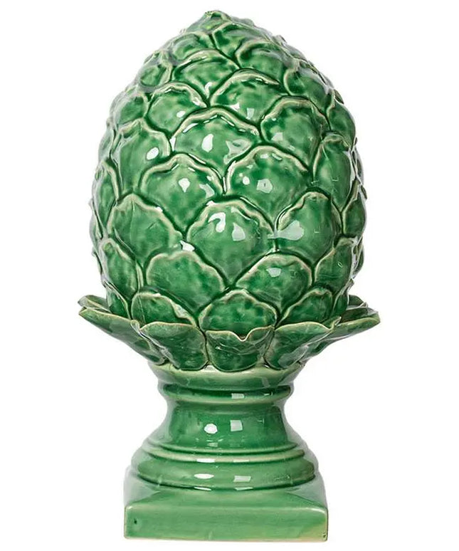 Helsa 12 1/4"H Green Blooming Artichoke Ceramic Sculpture
