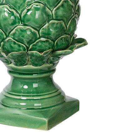 Helsa 12 1/4"H Green Blooming Artichoke Ceramic Sculpture Vienna Full Spectrum