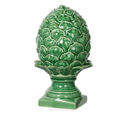 Helsa 12 1/4"H Green Blooming Artichoke Ceramic Sculpture Vienna Full Spectrum
