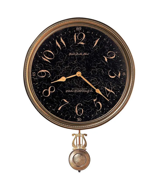 Howard Miller 21" High Paris Night Brass Wall Clock Clock