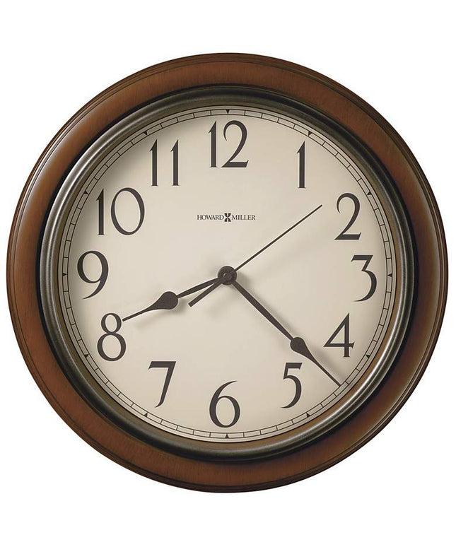 Howard Miller Kalvin 15 1/4" Round Cherry Wall Clock