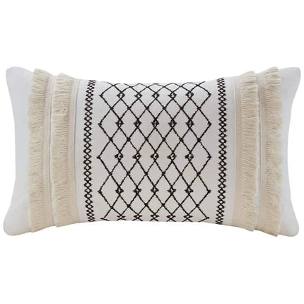 INK + IVY Bea Cotton Embroidered 20"x12" Oblong Pillow Vision