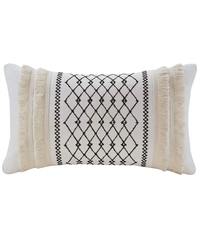 INK + IVY Bea Cotton Embroidered 20"x12" Oblong Pillow Vision