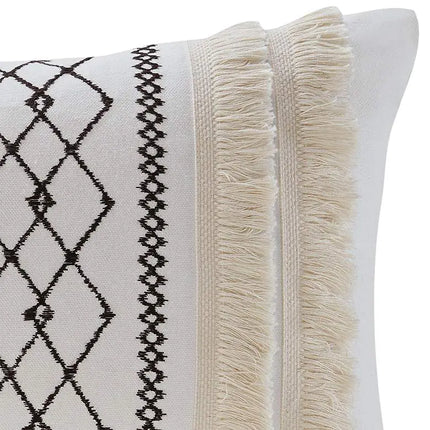 INK + IVY Bea Cotton Embroidered 20"x12" Oblong Pillow Vision