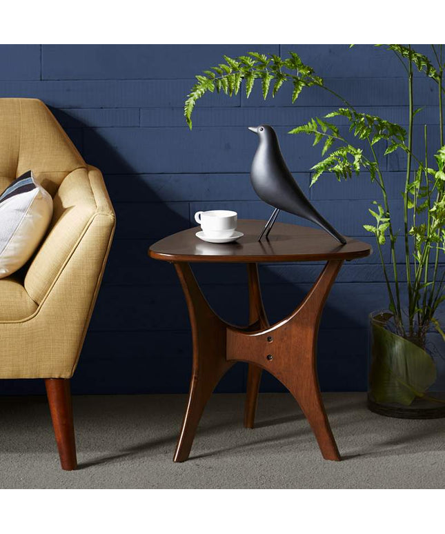 INK + IVY Blaze 21" Wide Warm Pecan Triangular Accent Table