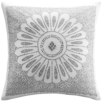 INK + IVY Sofia Cotton Embroidered 20" Square Throw Pillow Vision
