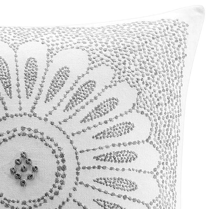 INK + IVY Sofia Cotton Embroidered 20" Square Throw Pillow Vision