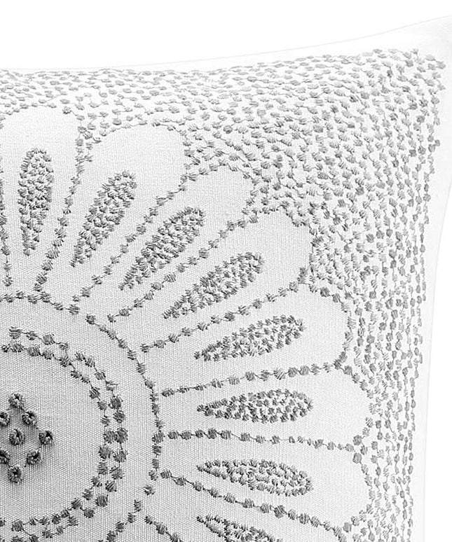 INK + IVY Sofia Cotton Embroidered 20" Square Throw Pillow Vision