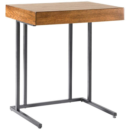 INK + IVY Wynn 16" Wide Pecan Wood One-Drawer Pull Up Accent Table