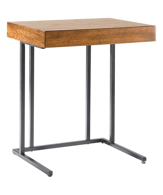 INK + IVY Wynn 16" Wide Pecan Wood One-Drawer Pull Up Accent Table