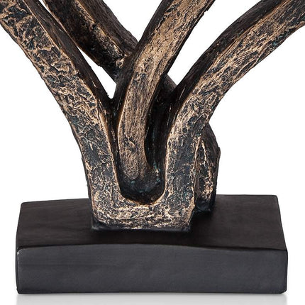 Interlocking Hearts 11 3/4" High Bronze Finish Sculpture