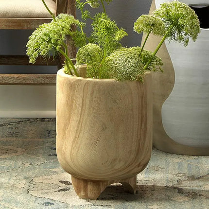 Jamie Young Canyon 12" High Brown Natural Wood Vase Jamie Young Company