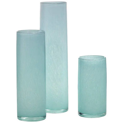 Jamie Young Gwendolyn Sky Blue Glass Vases Set of 3 Jamie Young Company