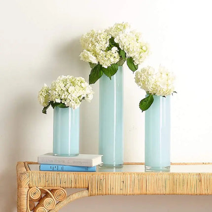 Jamie Young Gwendolyn Sky Blue Glass Vases Set of 3 Jamie Young Company