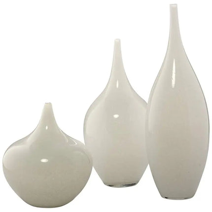 Jamie Young Nymph White Glass Decorative Vases Set of 3 Jamie Young Company