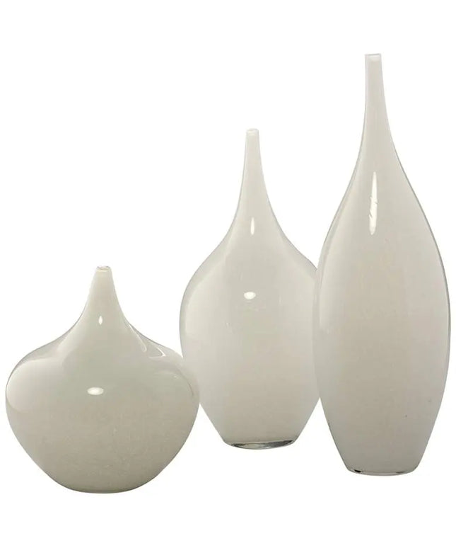 Jamie Young Nymph White Glass Decorative Vases Set of 3 Jamie Young Company