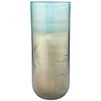 Jamie Young Vapor Metallic Aqua 20" High Glass Vase Jamie Young Company