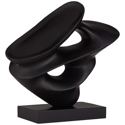 Janet 14 1/2" Wide Black Abstract Sculpture