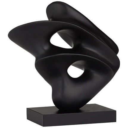 Janet 14 1/2" Wide Black Abstract Sculpture