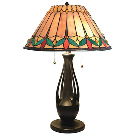 Jardin Dark Antique Bronze Art Glass Accent Table Lamp Dale Tiffany