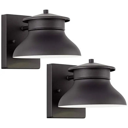 John Timberland Danbury 5" High Black LED Wall Sconce Set of 2 John Timberland