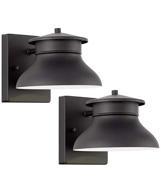 John Timberland Danbury 5" High Black LED Wall Sconce Set of 2 John Timberland