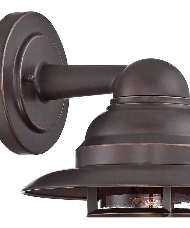 John Timberland Marlowe 13 1/4" High Bronze Cage Wall Sconces Set of 2 John Timberland