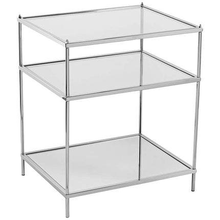 Knox 22" Wide Metallic Chrome Side Table