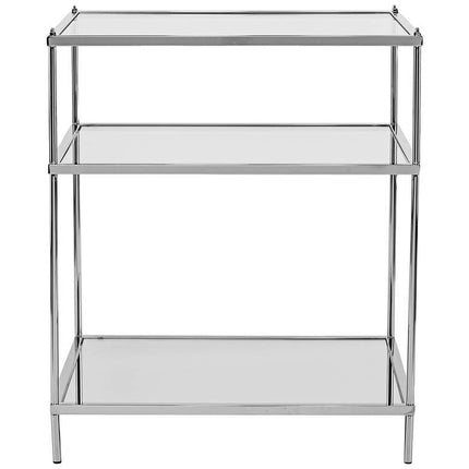 Knox 22" Wide Metallic Chrome Side Table