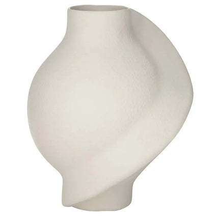 Lalonde 8 3/4" High Matte Creamy Twist Decorative Vase Kensington Hill
