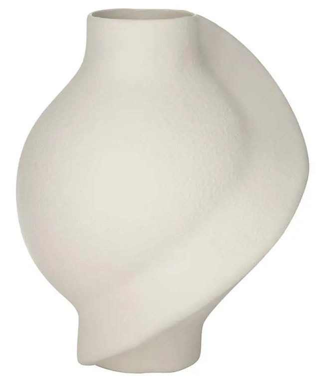 Lalonde 8 3/4" High Matte Creamy Twist Decorative Vase Kensington Hill