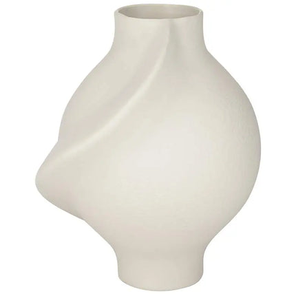 Lalonde 8 3/4" High Matte Creamy Twist Decorative Vase Kensington Hill
