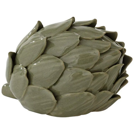 Layered 5" Wide Matte Green Decorative Artichoke Sculpture Vienna Full Spectrum