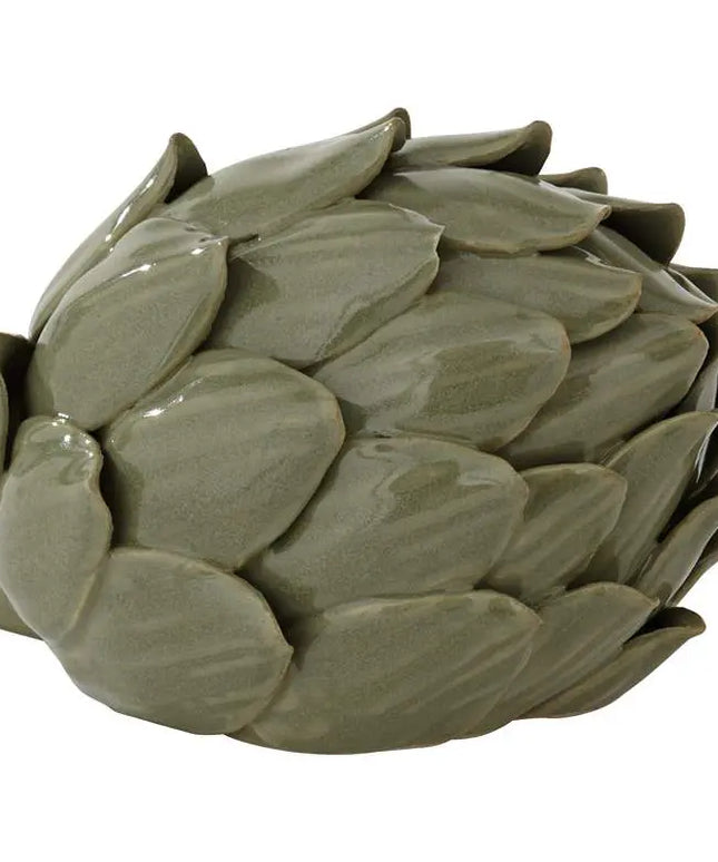 Layered 5" Wide Matte Green Decorative Artichoke Sculpture