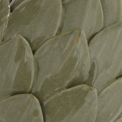 Layered 5" Wide Matte Green Decorative Artichoke Sculpture Vienna Full Spectrum