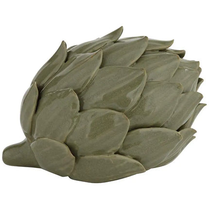 Layered 5" Wide Matte Green Decorative Artichoke Sculpture Vienna Full Spectrum