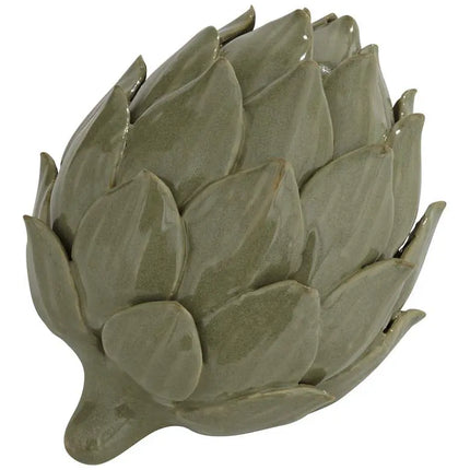 Layered 5" Wide Matte Green Decorative Artichoke Sculpture Vienna Full Spectrum