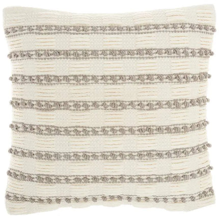 Life Styles Gray Lines and Dots 18" Square Throw Pillow Vision