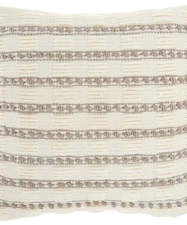 Life Styles Gray Lines and Dots 18" Square Throw Pillow Vision