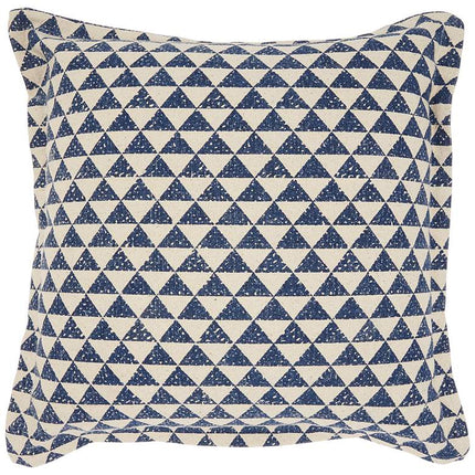 Life Styles Indigo Triangles 20" Square Throw Pillow Vision