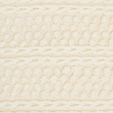 Life Styles Ivory Woven Stripes 18" Square Throw Pillow Vision