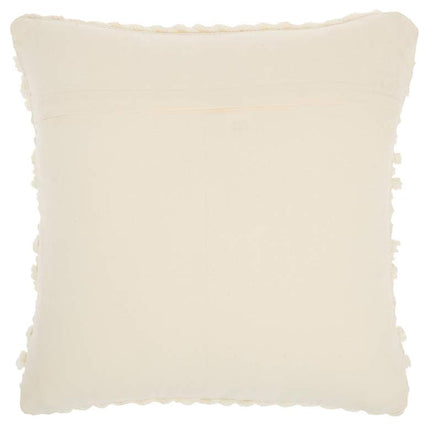 Life Styles Ivory Woven Stripes 18" Square Throw Pillow Vision