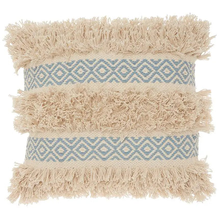 Life Styles Ocean Brown Diamond 18" Square Throw Pillow Vision