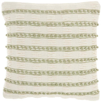 Life Styles Sage Lines and Dots 18" Square Throw Pillow Vision
