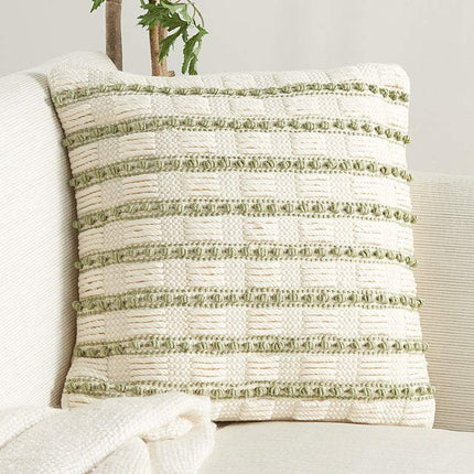 Life Styles Sage Lines and Dots 18" Square Throw Pillow Vision
